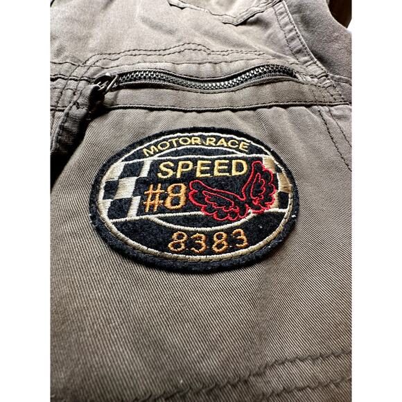 Vintage Motor Race Speed Bomber Jacket Authentic By Dunk Size Large - Picture 3 of 6